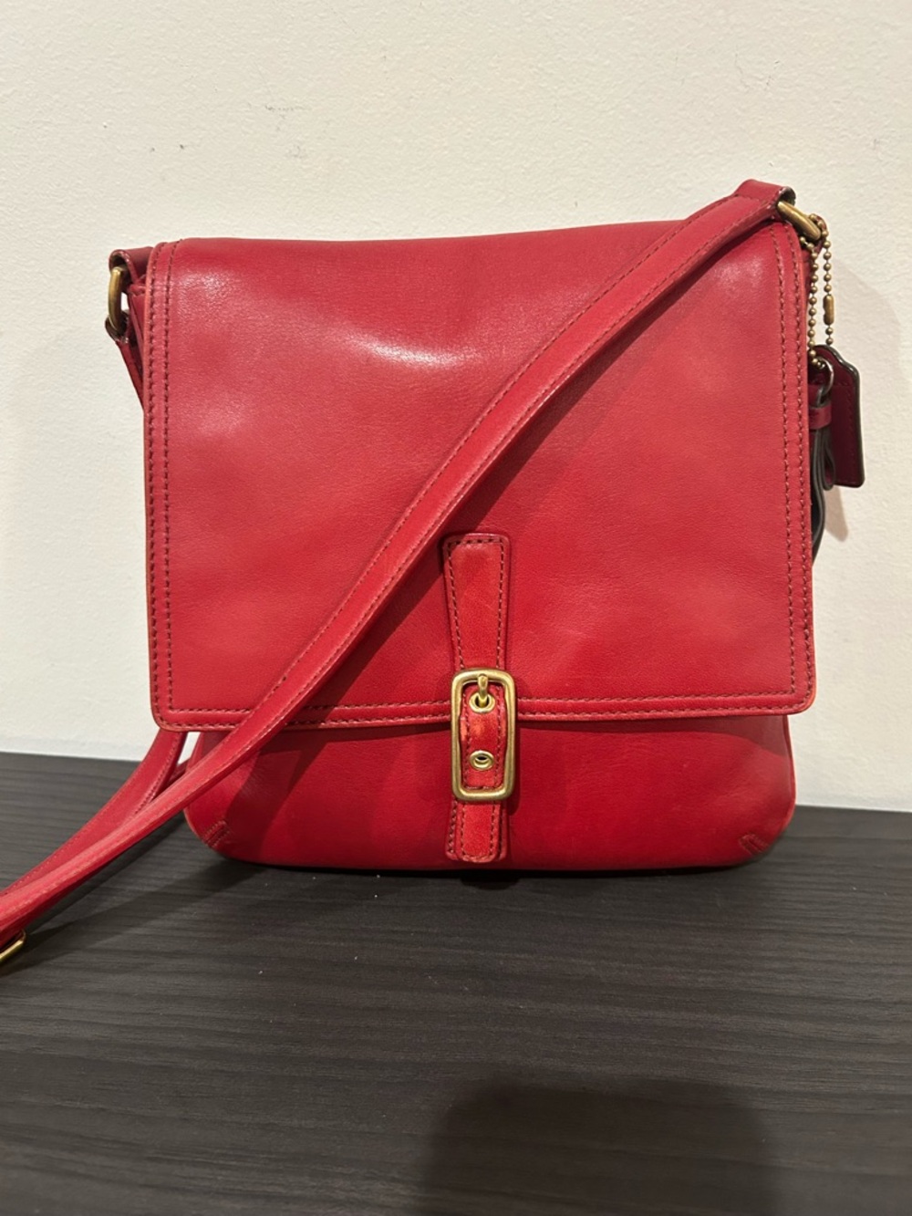 Vintage Coach Legacy Slim Crossbody Bag in Red EUC